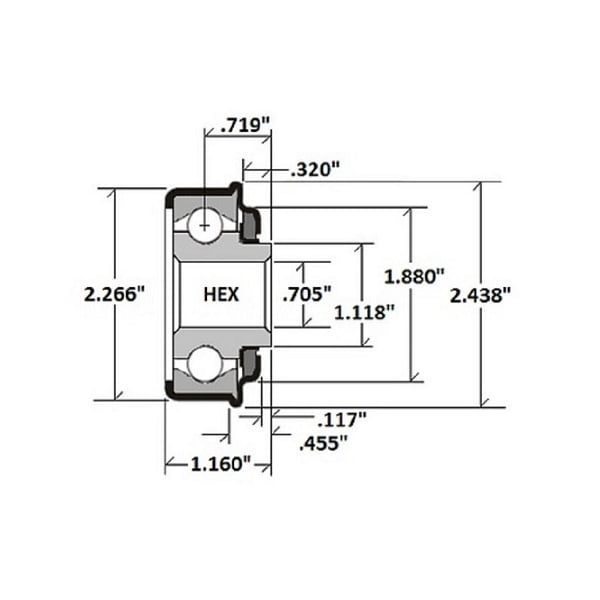 Flanged Bearing 1SP-B1065-1